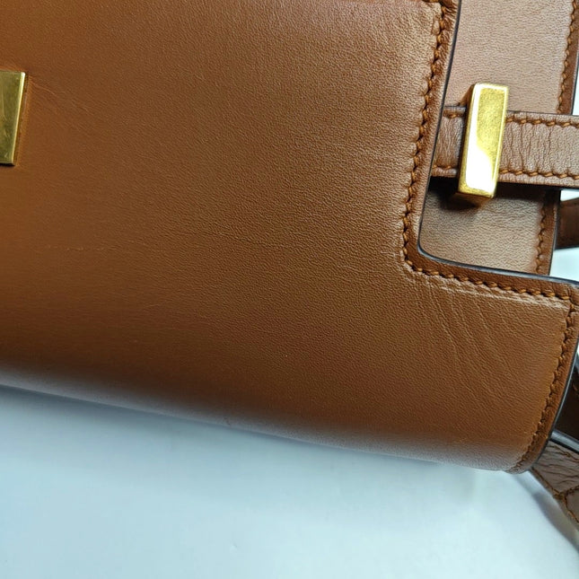 YSL Manhatten Shoulder Bag Brown Shoulder