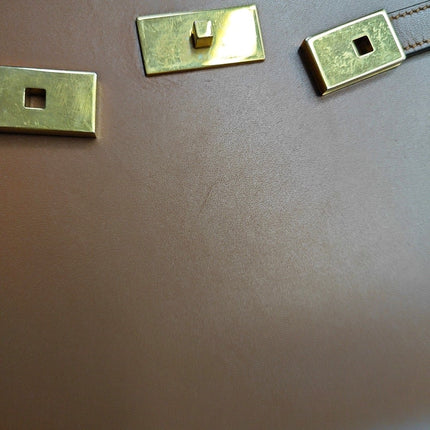 YSL Manhatten Shoulder Bag Brown Shoulder