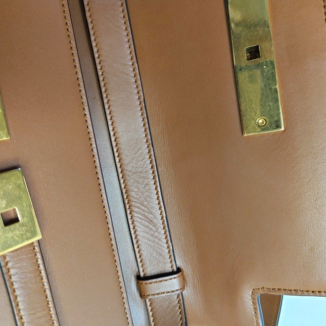 YSL Manhatten Shoulder Bag Brown Shoulder