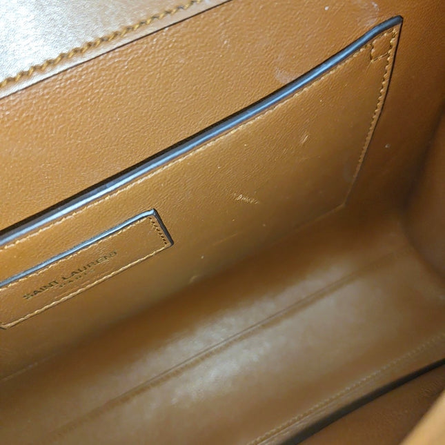 YSL Manhatten Shoulder Bag Brown Shoulder