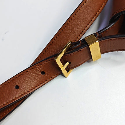 YSL Manhatten Shoulder Bag Brown Shoulder