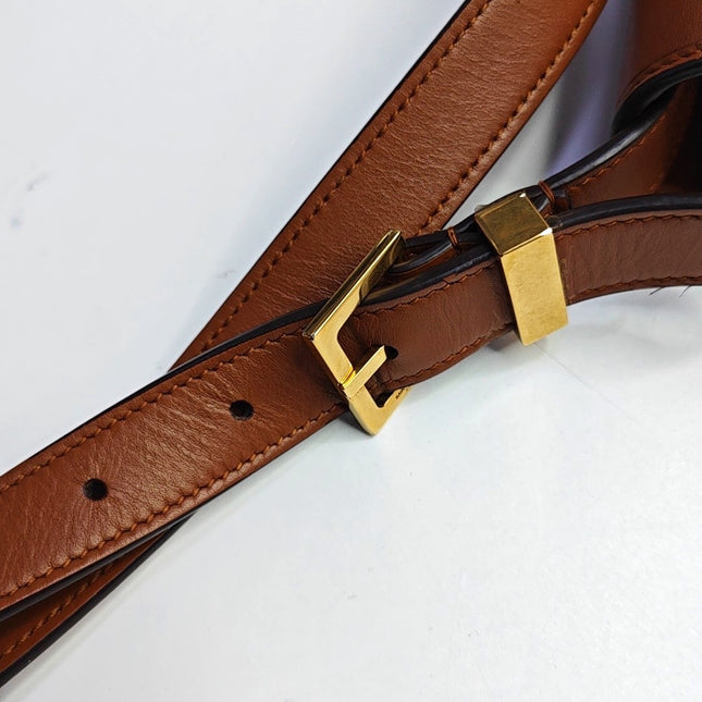 YSL Manhatten Shoulder Bag Brown Shoulder