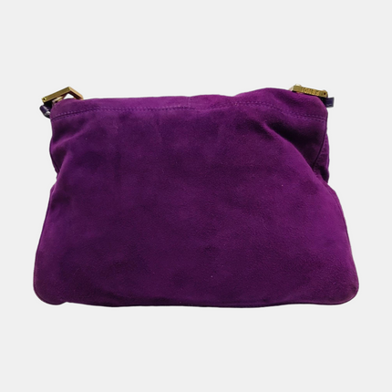 Fendi Mamma Baguette Purple Suede Leather