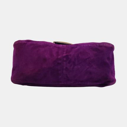 Fendi Mamma Baguette Purple Suede Leather