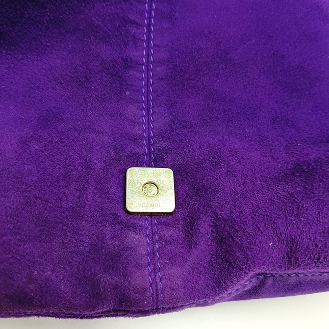 Fendi Mamma Baguette Purple Suede Leather