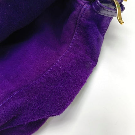 Fendi Mamma Baguette Purple Suede Leather