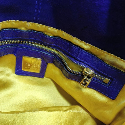 Fendi Mamma Baguette Purple Suede Leather
