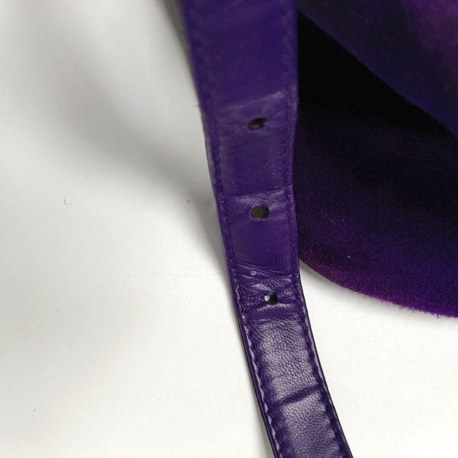 Fendi Mamma Baguette Purple Suede Leather