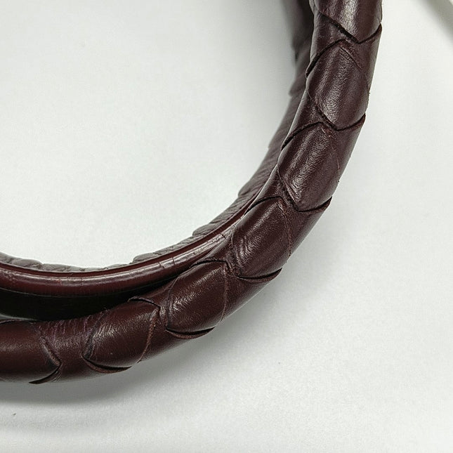 Bottega Veneta Roma Handbag Bag Intrecciato Nappa Leather Burgundy Medium 30cm