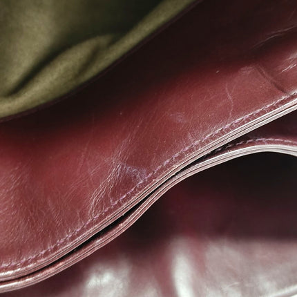Bottega Veneta Roma Handbag Bag Intrecciato Nappa Leather Burgundy Medium 30cm