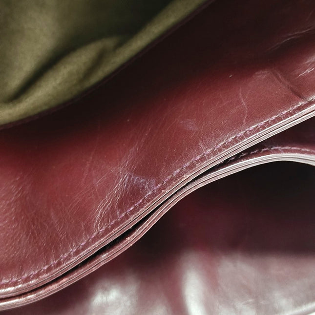 Bottega Veneta Roma Handbag Bag Intrecciato Nappa Leather Burgundy Medium 30cm