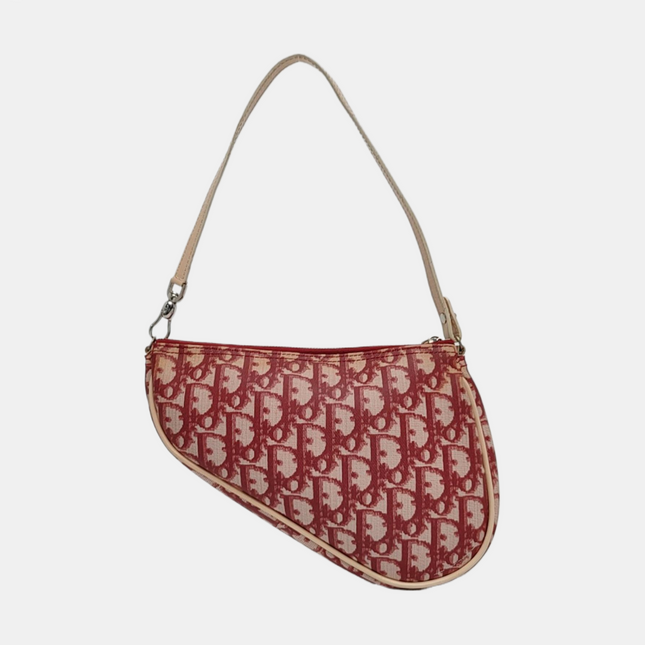 Dior Saddle Mini Classic Red Oblique Monogram Clutch Bag