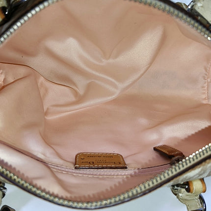 Dior Small Trotter Romantique Boston Bag Beige Monogram Leather Heart Charm