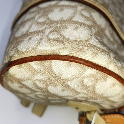Dior Small Trotter Romantique Boston Bag Beige Monogram Leather Heart Charm
