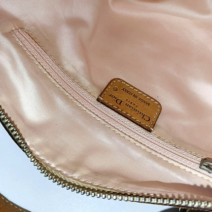 Dior Small Trotter Romantique Boston Bag Beige Monogram Leather Heart Charm