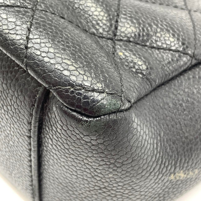 Chanel PST Petite Shopping Tote Black Caviar Leather Gold Hardware 2012