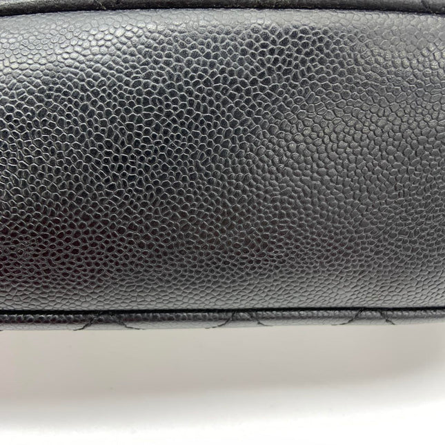 Chanel PST Petite Shopping Tote Black Caviar Leather Gold Hardware 2012