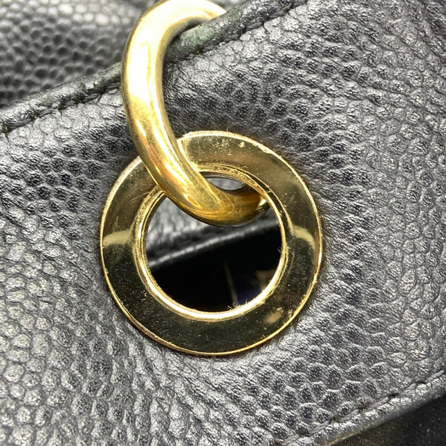 Chanel PST Petite Shopping Tote Black Caviar Leather Gold Hardware 2012
