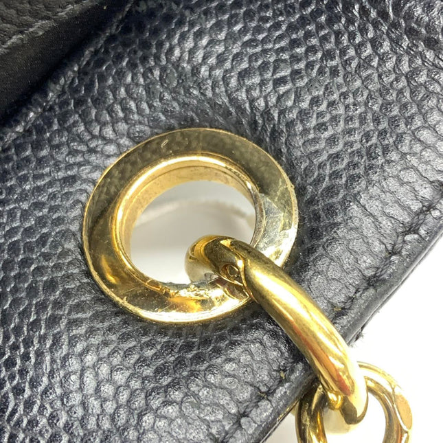 Chanel PST Petite Shopping Tote Black Caviar Leather Gold Hardware 2012