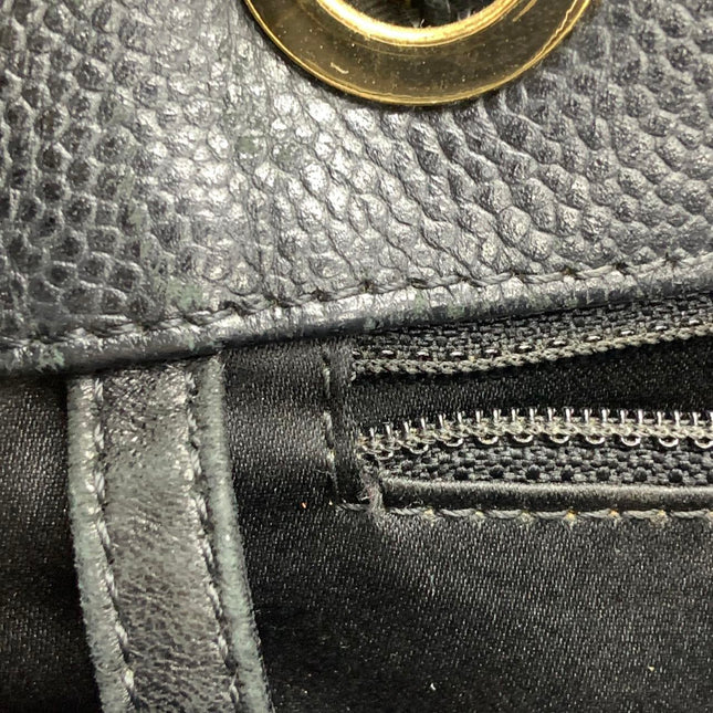 Chanel PST Petite Shopping Tote Black Caviar Leather Gold Hardware 2012