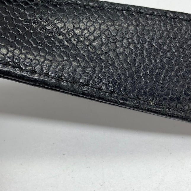 Chanel PST Petite Shopping Tote Black Caviar Leather Gold Hardware 2012