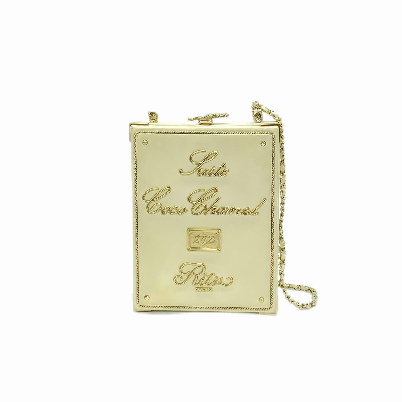 Chanel Coco in Ritz Key Card Minaudiere Limited Edition Cream