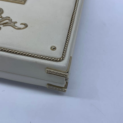 Chanel Coco in Ritz Key Card Minaudiere Limited Edition Cream White Lambskin Clutch Gold Hardware