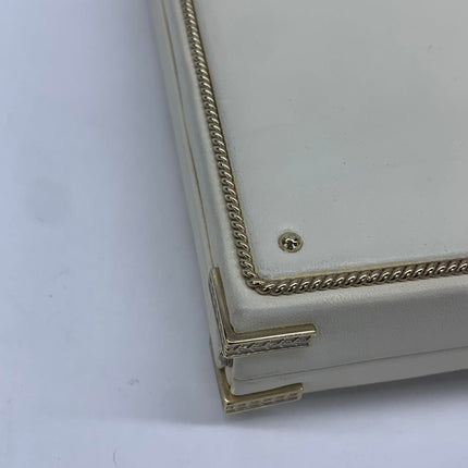 Chanel Coco in Ritz Key Card Minaudiere Limited Edition Cream White Lambskin Clutch Gold Hardware