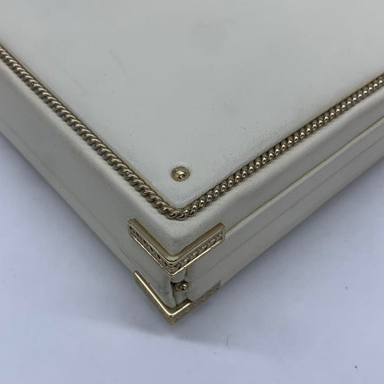 Chanel Coco in Ritz Key Card Minaudiere Limited Edition Cream White Lambskin Clutch Gold Hardware