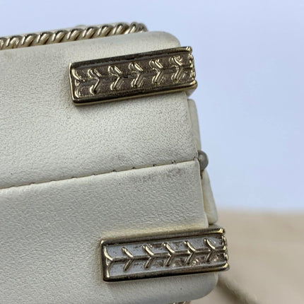 Chanel Coco in Ritz Key Card Minaudiere Limited Edition Cream White Lambskin Clutch Gold Hardware
