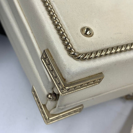 Chanel Coco in Ritz Key Card Minaudiere Limited Edition Cream White Lambskin Clutch Gold Hardware