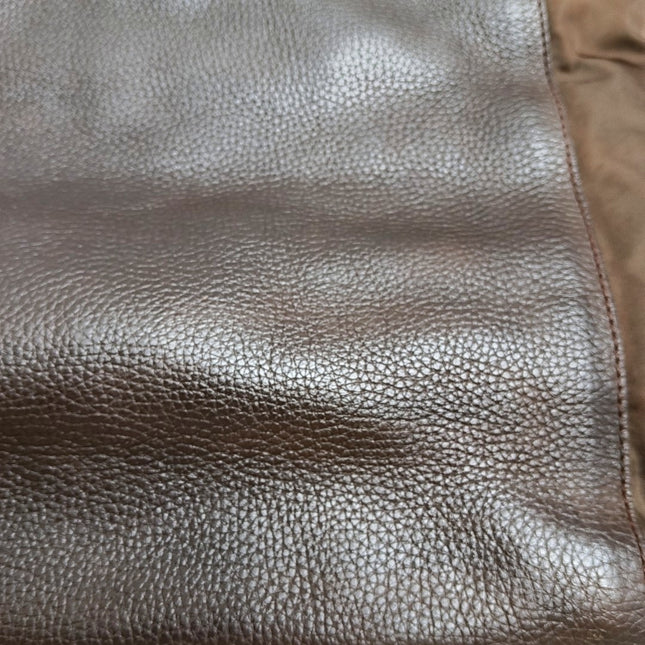 Prada Tote Dark Chocolate Brown Leather Nylon Black Hardware