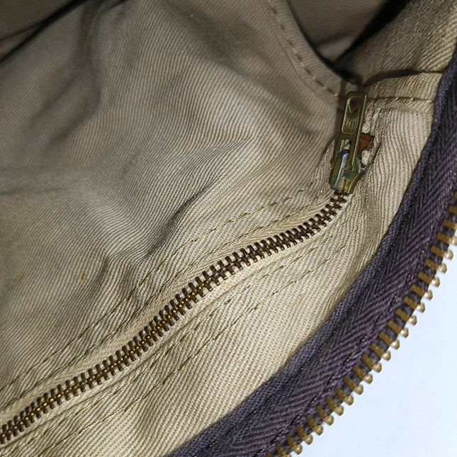 Dior Bowling Bag Brown Suede Monogram Black Handles 30cm