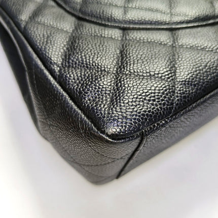 Chanel Classic Flap Maxi Black Caviar Leather Single Flap with Gold Hardware