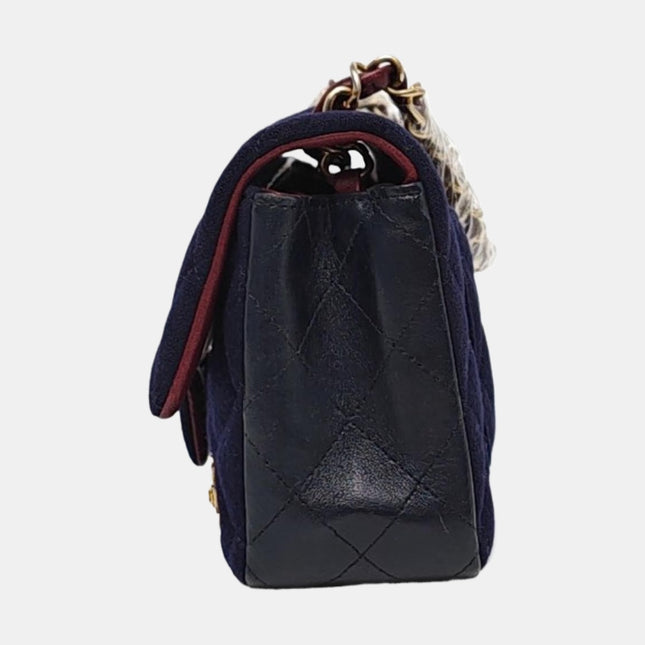 Chanel Classic Flap Mini Métiers d'Art Paris-Hamburg 2018 Wool Nautical Charms