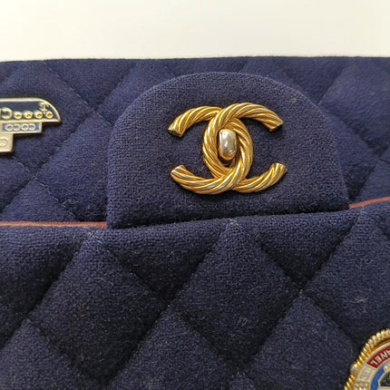 Chanel Classic Flap Mini Métiers d'Art Paris-Hamburg 2018 Wool Nautical Charms