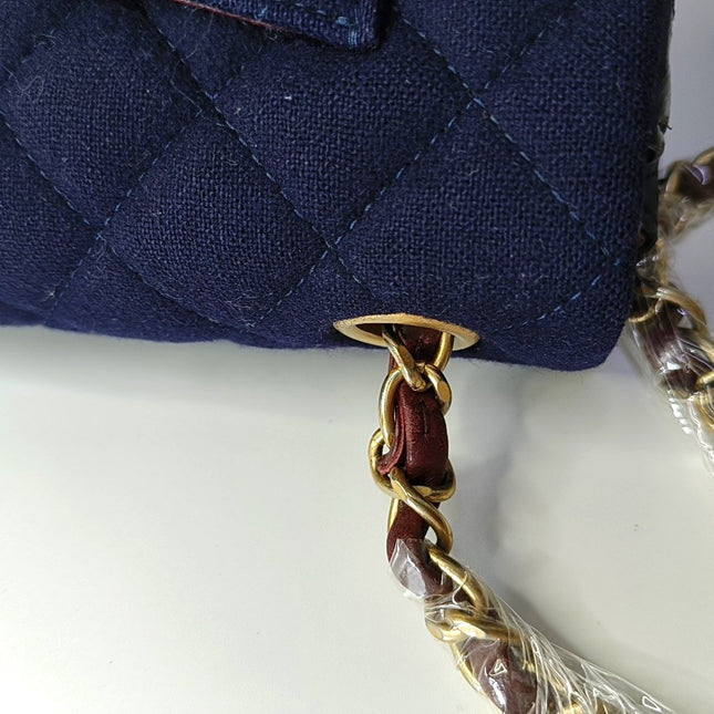 Chanel Classic Flap Mini Métiers d'Art Paris-Hamburg 2018 Wool Nautical Charms