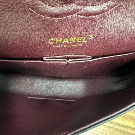 Chanel 2011 Timeless Classic Flap Medium Black Lambskin Leather Gold Hardware