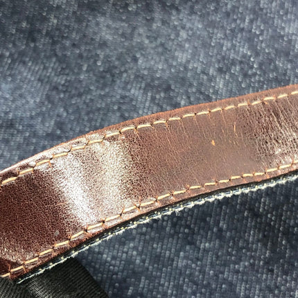 FENDI Mamma Baguette Blue Denim with Floral Beads Vintage