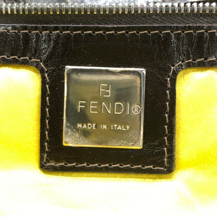 FENDI Mamma Baguette Blue Denim with Floral Beads Vintage