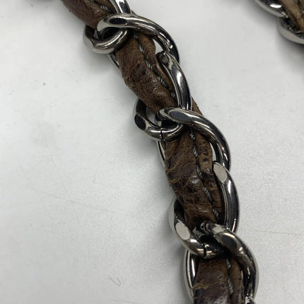 Chanel Brown Diamond Stitch Tote Calfskin Leather Zipper Bowler 2005-2006