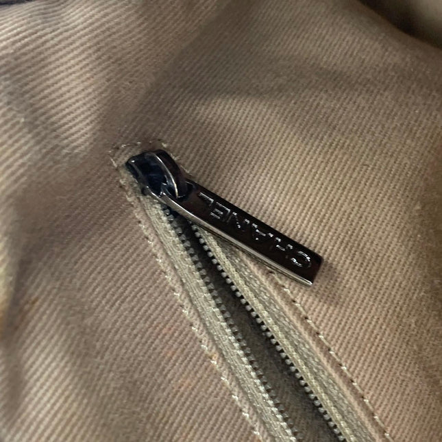 Chanel Brown Diamond Stitch Tote Calfskin Leather Zipper Bowler 2005-2006