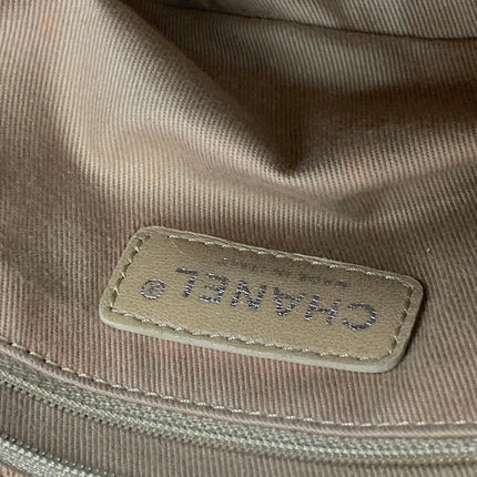 Chanel Brown Diamond Stitch Tote Calfskin Leather Zipper Bowler 2005-2006