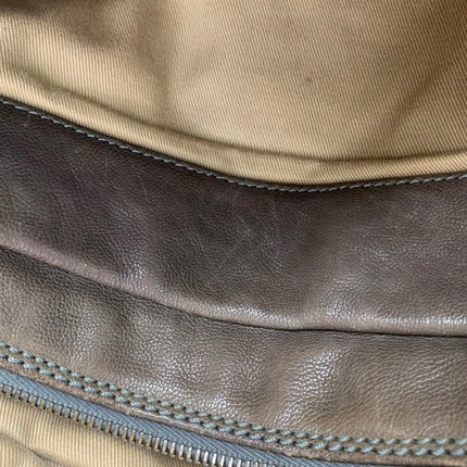 Chanel Brown Diamond Stitch Tote Calfskin Leather Zipper Bowler 2005-2006