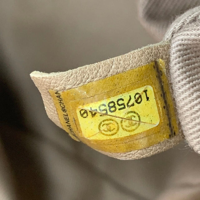 Chanel Brown Diamond Stitch Tote Calfskin Leather Zipper Bowler 2005-2006