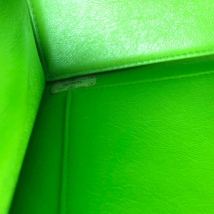 Chanel Vintage CC Coco Mark Green Suede Quilted Front Pocket Shoulder Bag
