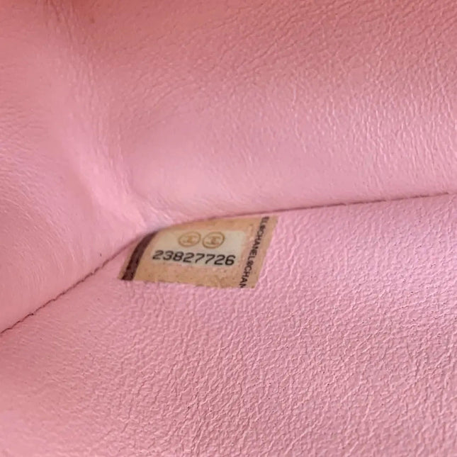 Chanel Classic Flap Mini Satin Paris Cuba Cigar Label Print Pink Multicolor, 2017