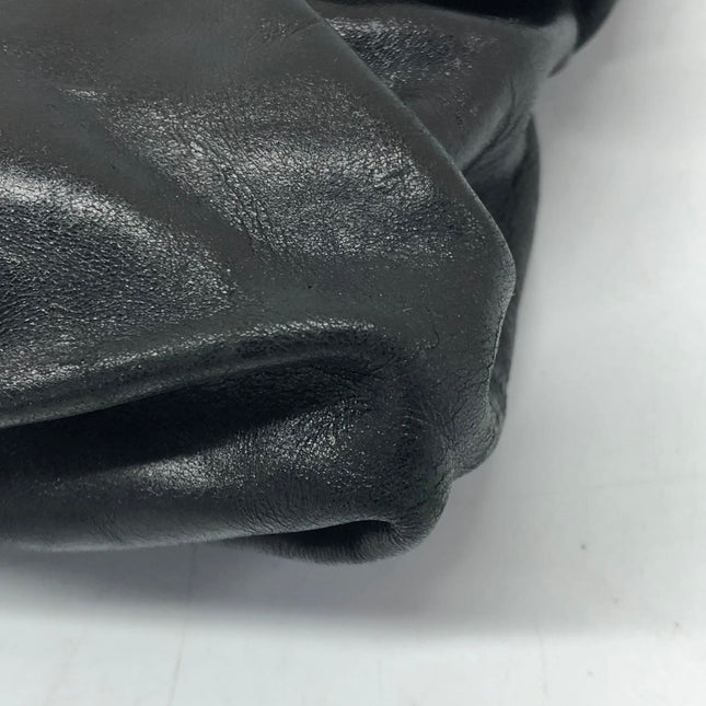 Dior Corset Black Leather Lace-up Ballet Bag Handbag Silver Hardware