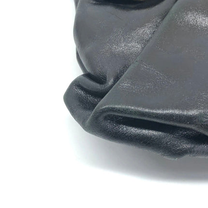 Dior Corset Black Leather Lace-up Ballet Bag Handbag Silver Hardware