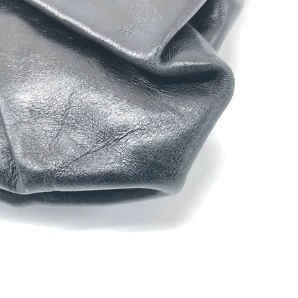 Dior Corset Black Leather Lace-up Ballet Bag Handbag Silver Hardware